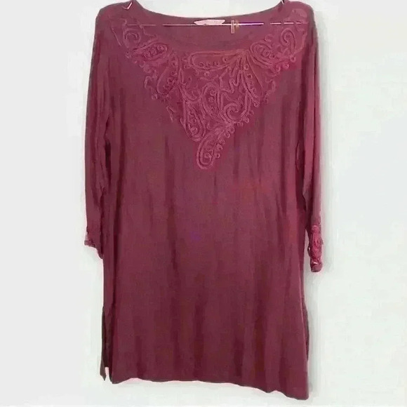 Soft Surroundings Women's Deep Red Tunic. Size M - Picture 1 of 2